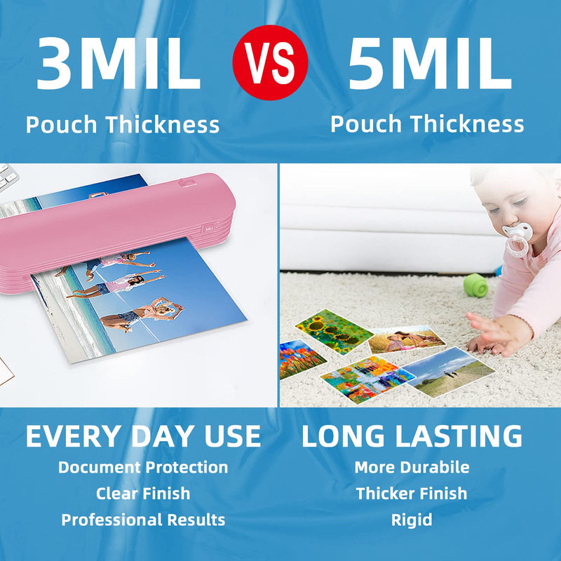 Uinkit 120Pack Thermal Laminating Pouches 3mil Laminating Sheets 4.3x6.3 inches for Sealed 4x6 Photo Card Documents, Glossy Clear Laminator Pouch Rounded Corner 4.3"x6.3"x120Pack-3Mil