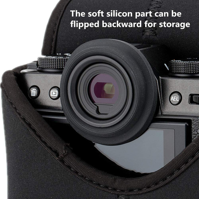 Soft Silicon Camera Viewfinder Eyecup Eyepiece Eyeshade for Fujifilm Fuji X-T30II X-T30 II X-T20 X-T10 Eye Cup Protector Cushion (Hot Shoe Mount Installation) for X-T30II X-T30 X-T20 X-T10