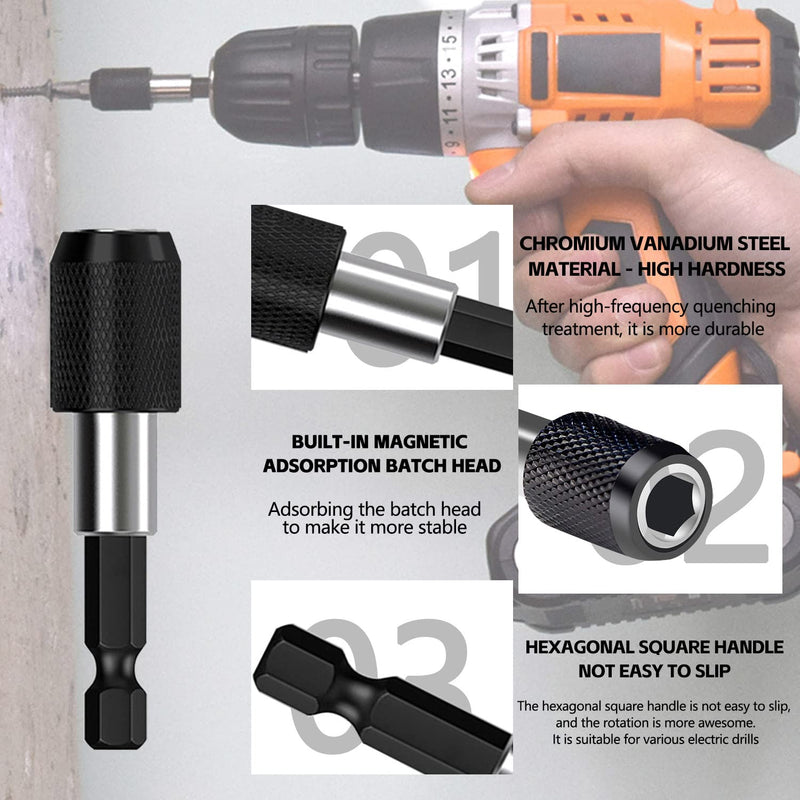 Screw Extractor, 6 Pieces, Damaged Screw Remover, Extractor, Damaged Screw Remover, Guide Set for Quick Drill for Robbed or Damaged Screws