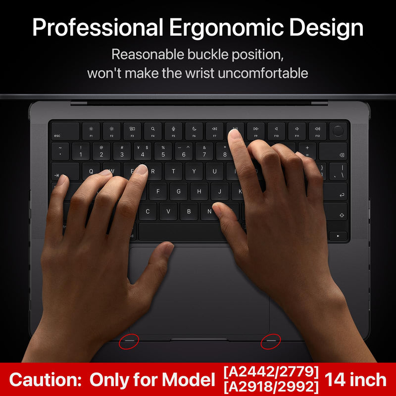 for MacBook Pro 14 inch Case 2024-2021 M3 Pro/Max A2918 A2992 M2 A2779 M1 A2442 [100% Match Official Color] Hard Shell + Translucent Keyboard Cover for Laptop - Space Black Clear
