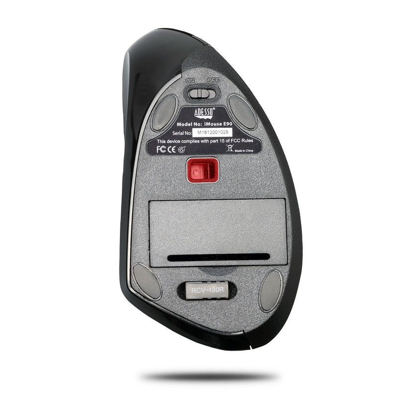 Adesso iMouse E90 - Wireless Left-Handed Vertical Ergonomic Mouse