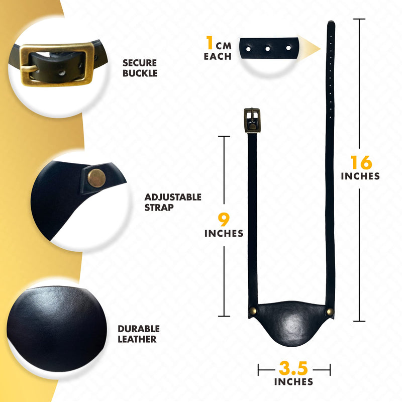 [AUSTRALIA] - Eye Patches for Adults Right and Left Eyes - Black Adult Leather Eyepatch for Lazy Eye - Handmade Leather Eye Patch for Adults for Eye Glasses and Pirate Cosplay (Black) 