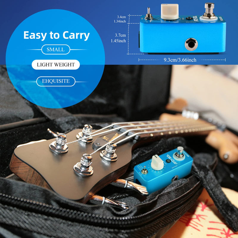 Mooer Drop Pitch Harmonizer Guitar Effect Box - MPS1 Octave Pitch Box Guitar Harmonizer Pedal with True Bypass