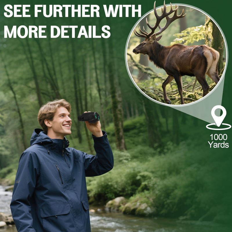 [AUSTRALIA] - Aurosports 12x32 Compact Binoculars for Adults - Small Binoculars with FMC Lens & BAK4 Prism - Wide 273ft/1000yds Field of View - Easy Focus Binos for Bird Watching Traveling Gifts for Men Women 