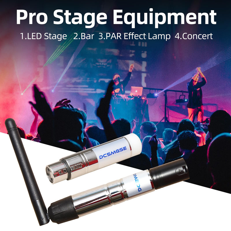 DMX Wireless, 2PCS DMX512 DMX Dfi DJ 2.4G Wireless 1 Receiver & 1 Transmitter Stage Lighting Control