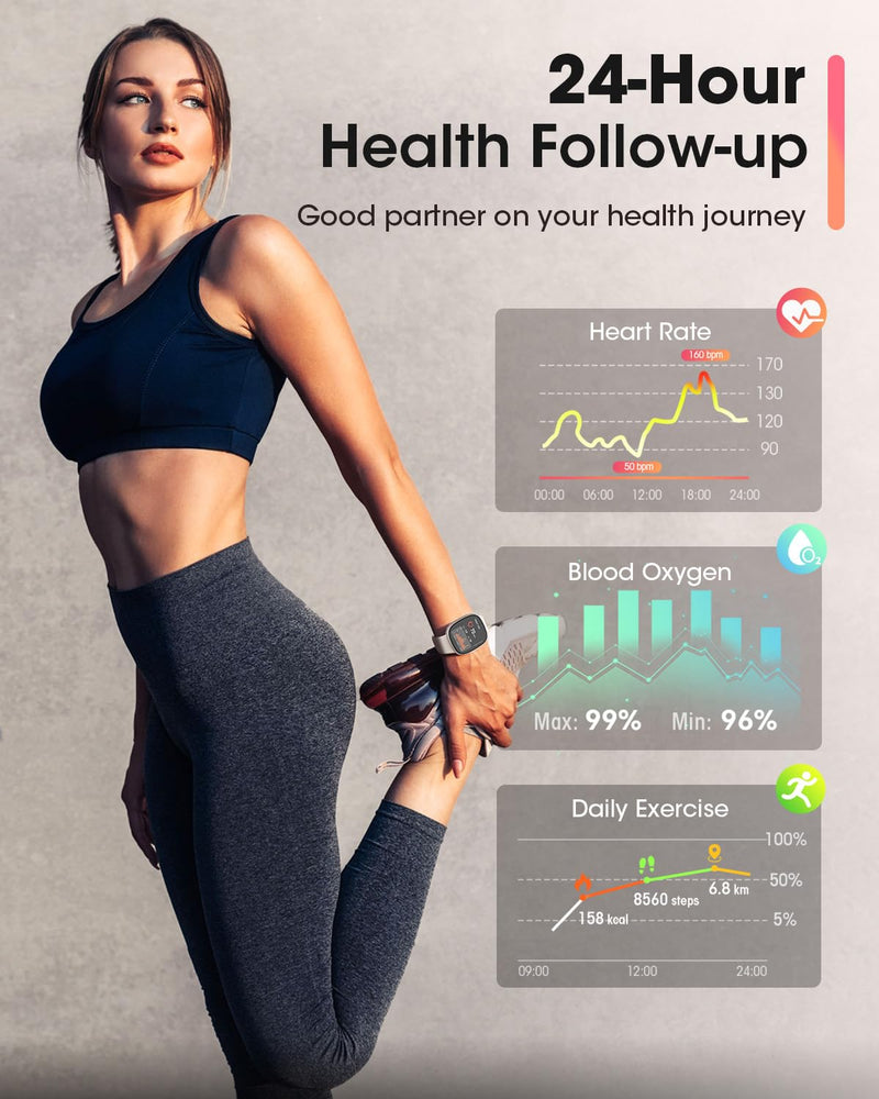 Fitness Trackers for Men Smart watch: Fitness Tracker with Blutooth Call 24/7 Heart Rate SpO2 Sleep Monitor IP68 Waterproof 120+ Sport Mode Activity Trackers Compatible iPhone Android Phones (3 Bands)
