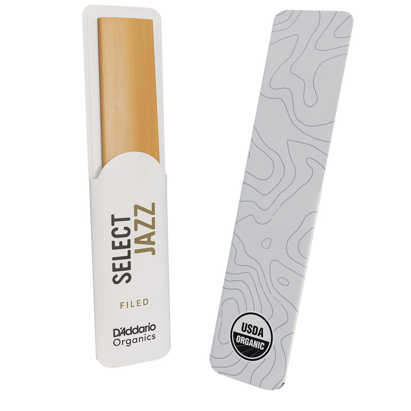 D'Addario Organic Select Jazz Filed Sax 3 Medium, 5 Pack Baritone Saxophone Reeds (ORSF05BSX3M)