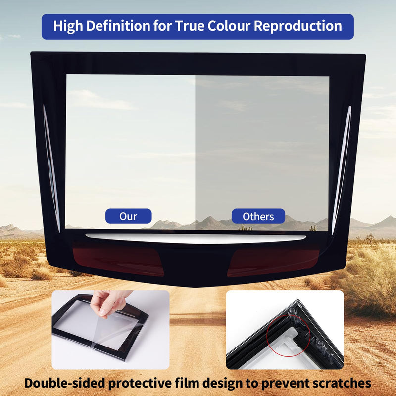 TsuperU Touch Screen Digitizer Replacement for Cadillac CUE ATS Escalade SRX XTS ELR CTS CTS-V Radio Screen 2013-2017 Touchscreen Ultra-Sensitive High-Definition OEM Navigation System with Trim Tool Digitizer(2013-2017)