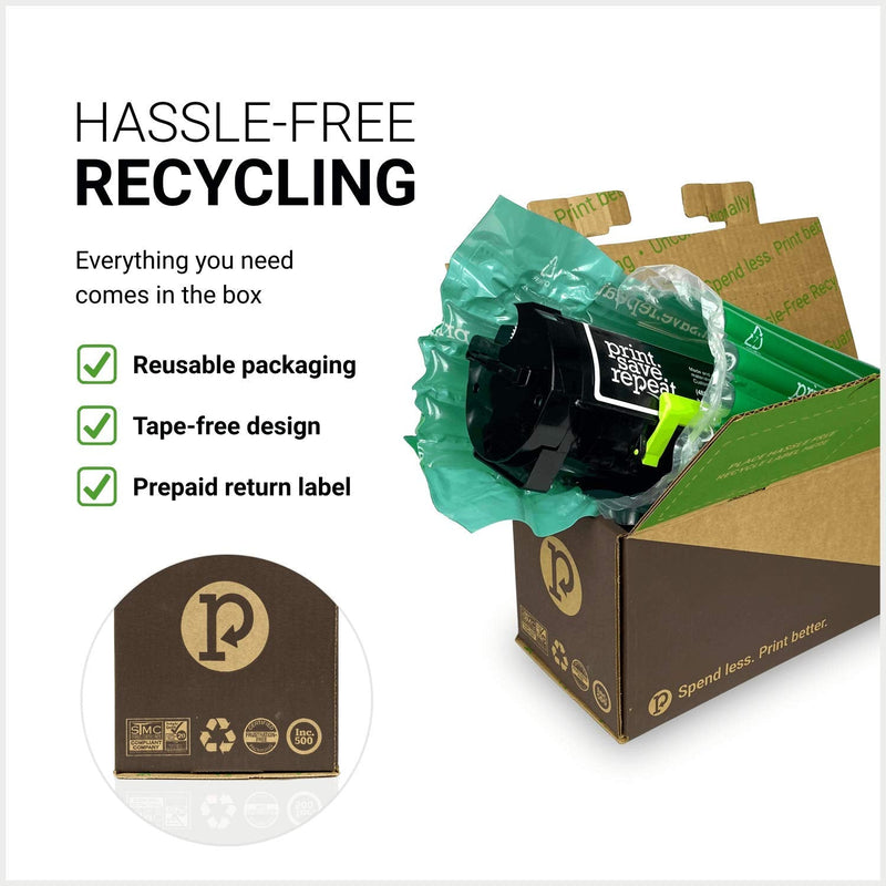Print.Save.Repeat. Dell 810WH Black High Yield Compatible Toner Cartridge for 1250, 1350, 1355, C1760, C1765 Laser Printer [2,000 Pages]