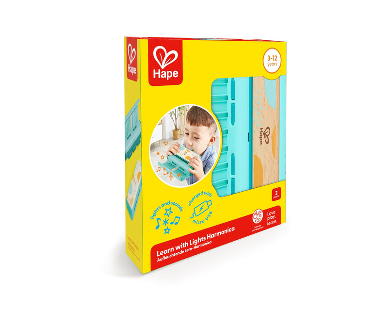 [AUSTRALIA] - Hape Learn with Lights Harmonica | USB Charging Capabilities | Leaning and Band Mode | Musical Instrument 