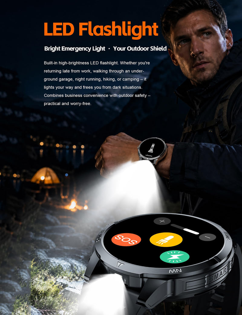 Smart Watch with Earbuds for Men,1.7 HD Screen，Double Strap | 2-in-1 Design,Magnetic Earbuds,Configure a steel strap and a silicone strap,Comes with 2 glass screen protectors as a gift Black-GT200