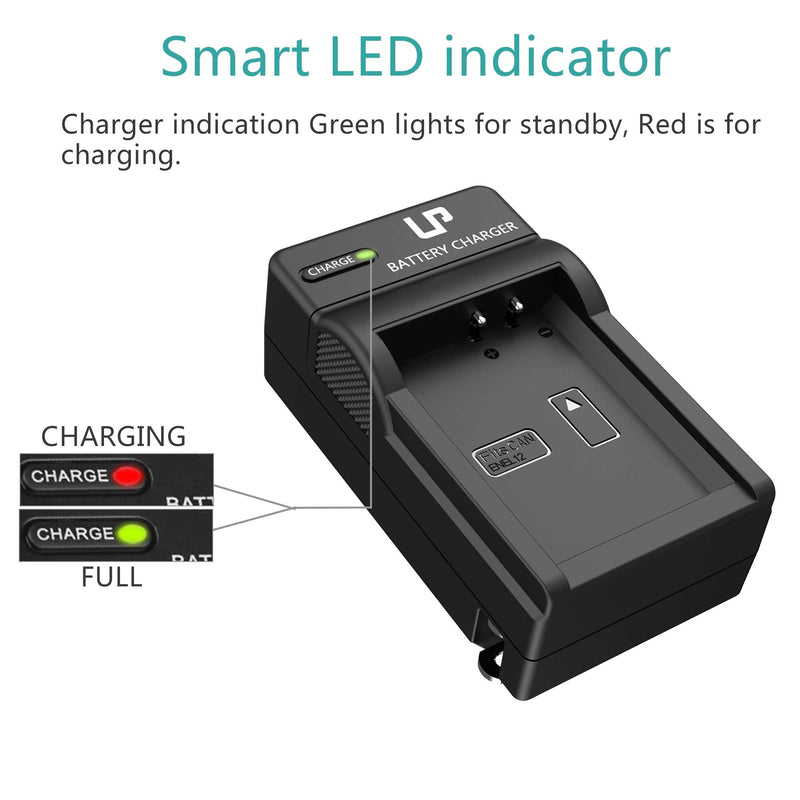 EN-EL12 Battery Charger, LP Charger Compatible with Nikon Coolpix A1000, B600, AW130, AW110, AW100, A900, W300, S1200pj, S9900, S9700, S9500, S9400, S9300, S9200, S8200, S6300, S6200, S6100, S800C 2 Batteries & Charger Pack