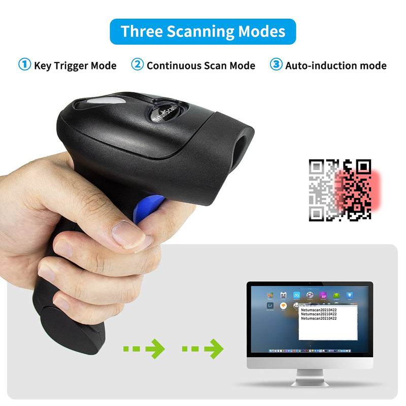 Handheld USB QR Barcode Scanner Reader for Computers, NetumScan Handheld Wired Automatic 1D 2D Image Bar Code Scanners for Mobile Payment, Store, Supermarket, Warehouse NSL5
