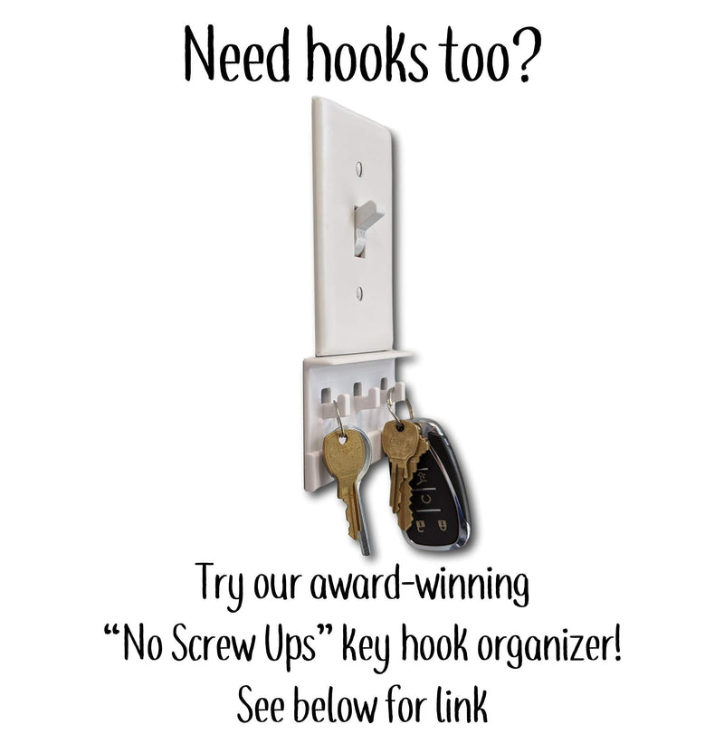 [AUSTRALIA] - The No-Screwups Remote Control Holder by Mount Genie (White): Wall Mount with No Damaging Screws or Tape. Installs in Seconds on Any Light Switch. Great for TV, Ceiling Fan and Roku Remotes. White 