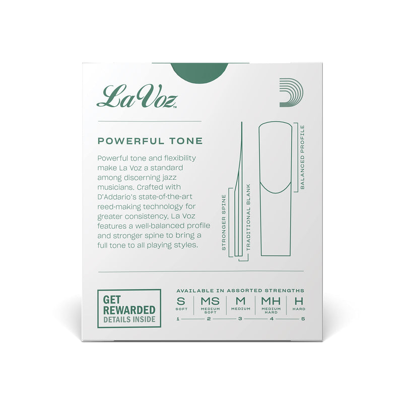 Rico La Voz Soprano Sax Reeds, Strength Medium, 10-pack - RIC10MD