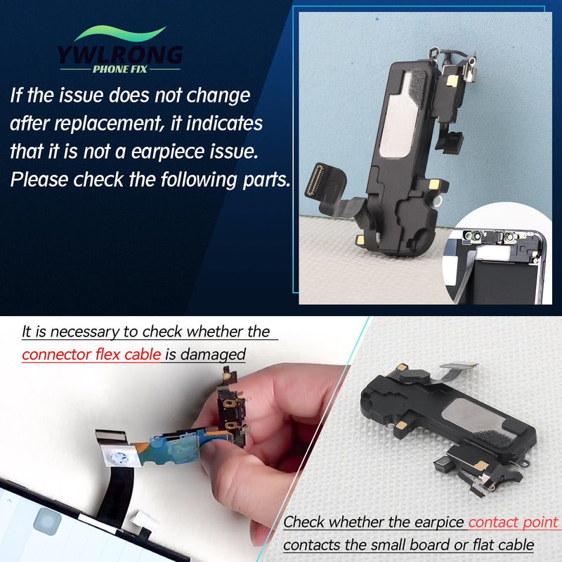 Earpiece Speaker for iPhone 12 Pro Max Ear Speaker Replacement for iPhone 12 Pro Max Speaker Replacement Light Proximity Sensor Flex Cable Earphone Speaker Assembly with Tools Black-12 Pro Max