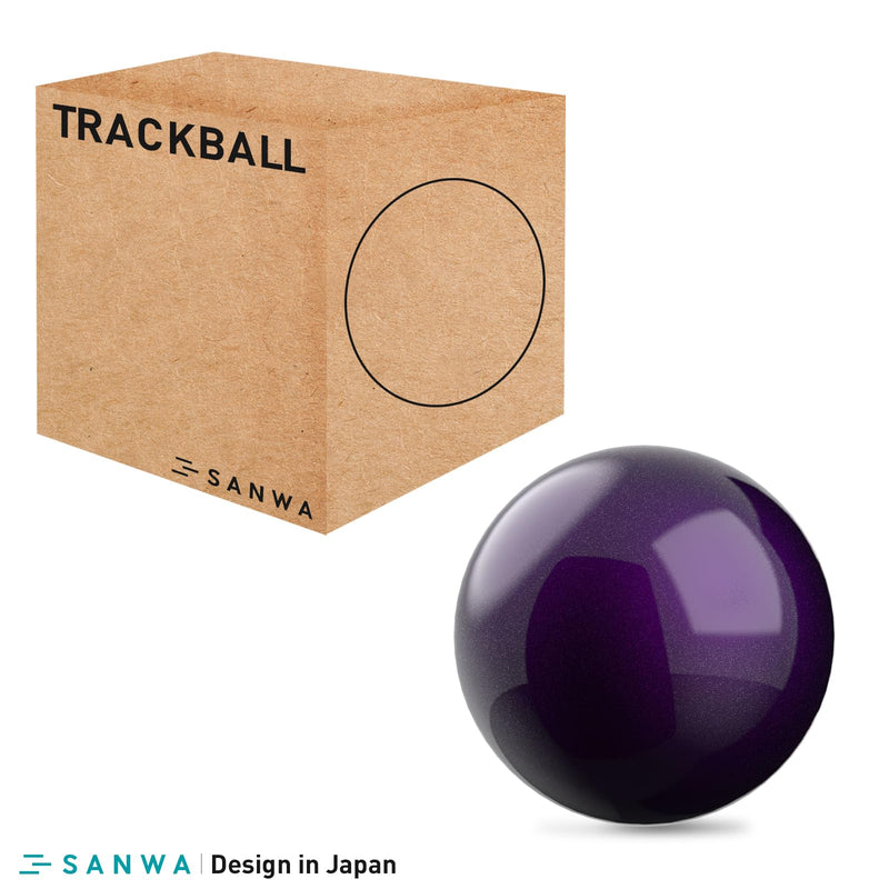SANWA 4PCS 40mm/1.57in Trackball Replacement Ball for GMAWTB40, GMABTTB41, GMATB39, Kensington Orbit Fusion, and Other Compatible Trackball Mice, Glossy Purple + Black + Red + Green