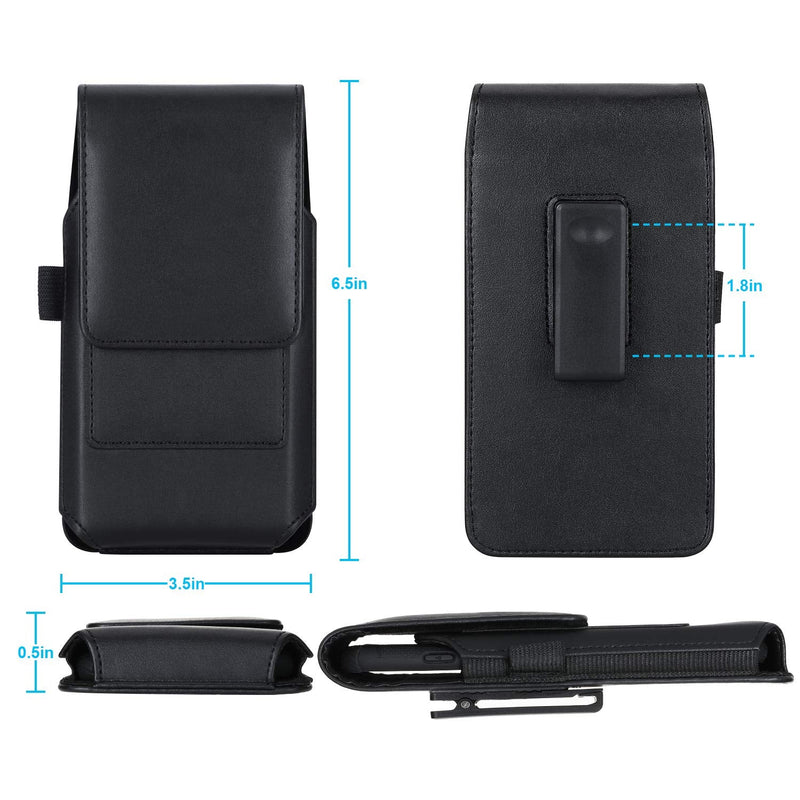 [AUSTRALIA] - BECPLT Phone Holster for iPhone 15 Pro Max 15 Plus 14 Pro Max 13 Pro Max 12 Pro Max 11 Pro Max Leather Belt Case 360 Rotating Pouch Case Holster Belt Clip Case for iPhone Xs Max 8 Plus 7 Plus 6s+ 6+ L(6.5"x 3.5"x 0.5") Leather-Rotation 