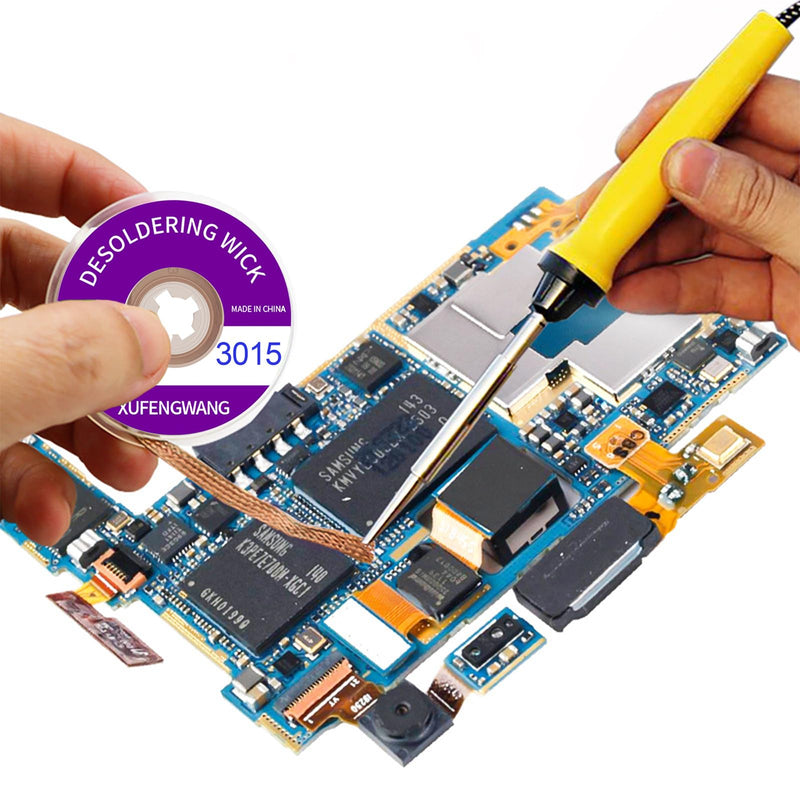 1 x 3.5 mm x 1.5 m Desoldering Wire, Soldering Accessories, No-Clean Solder Desoldering Braid, Solder Wick Solder Braid, Solder Braid, Solder Accessories, Wicks Strands for Desoldering, Solder Wick 3.5mm*1.5m