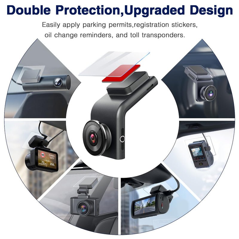 Car Windshield Electrostatic Film and Double-Sided Sticker Adhesive Pad for Mounting Dash Cam, Camera, Windshield Sticker Applicator Car Decals Sticky Pad 10