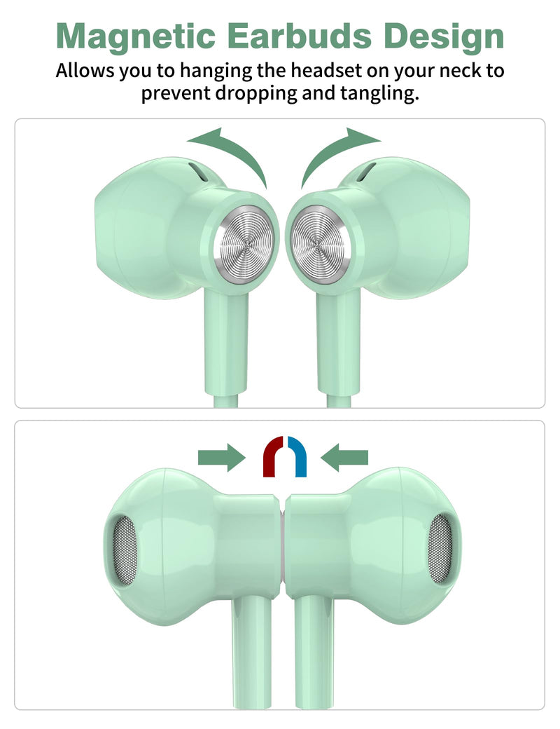 USB C Headphones for Apple iPhone 15 Plus Pro Max iPad,Type C Earphone Microphone Magnetic Wired Earbud for Android Samsung Galaxy S24 S23 S22 S21 FE S20 Note 20 Google Pixel 8 7 8A 7A 6A OnePlus Mint