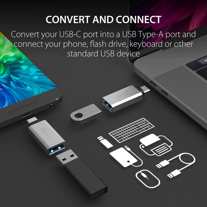 j5create USB Type-A to VGA Display Adapter + USB C to USB Type-A Adapter (JUA311 + JUCX15X2)