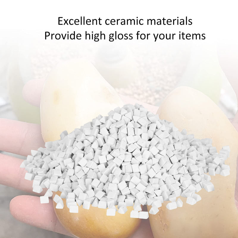 Polishing Abrasive Material Ceramic Filler Ceramic Pellets Non Abrasive Abrasive for Small Stones Tumbling Triangle 3lb for All Kinds of Tumblers for Bowlers