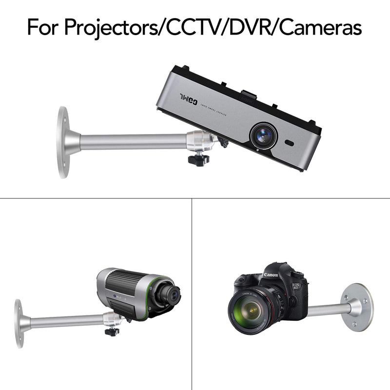 Mini Ceiling Projector Mount - for Projectors CCTV DVR Cameras - Compatible with QKK, VANKYO,DR.J, DBPOWER - Length 175mm/6.88in Silver