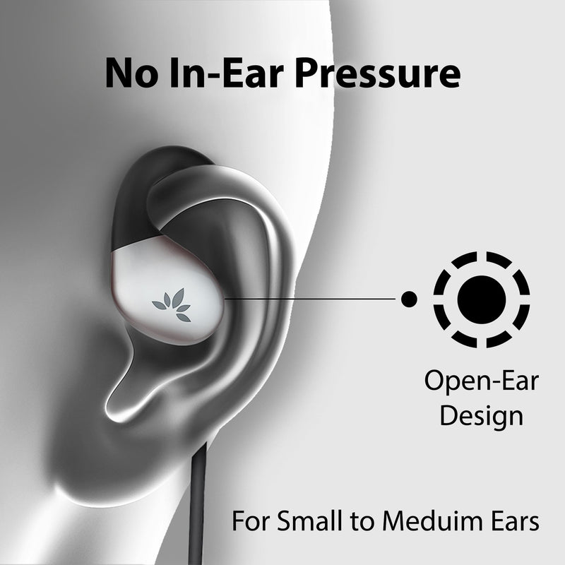 Avantree Resolve – 3.5mm AUX Wired Open-Ear Earbuds w/Mic & Over-Ear Hook, for Women, Kids & Young Men w/Small Ears, Ideal for Office, Outdoor & Home (Small-Medium Size) Small-Medium (Ear-length Under 2.5in) AUX 3.5mm