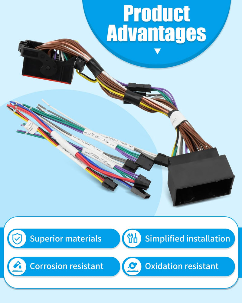 Advanced Audio Integration T-Harness Fit for Chrysler/Dodge/Jeepfor Select 2013 and up Non-Amplified LPHCH41, Simplifies Aftermarket Audio Installation, Replace LPHCH41