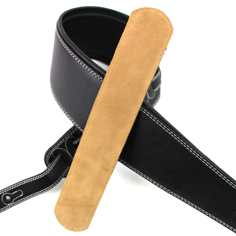 Walker And Williams SLP-SB Anti Slip Multi Use Premium Soft Suede Padded Strap Liner Works Great With Most Padded Straps For Acoustic, Electric, And Bass Guitars