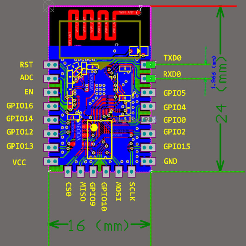 HiLetgo 1pc ESP8266 ESP-12E ESP12E WiFi Wireless Transceiver Wireless WiFi Module Development Board LWIP AP+STA for Arduino