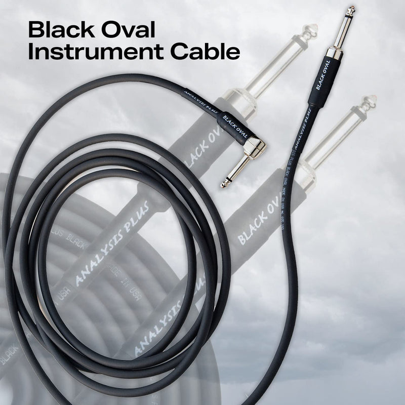 Analysis Plus Black Oval Instrument Cable Straight to 90 (10 Feet) 10 Feet