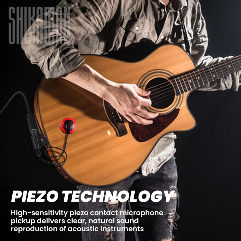 Piezo Contact Microphone Pickups for Guitar, Violin, Viola, Cello, Banjo, Ukulele, Mandolin and More (12 Pack) 12 Pack