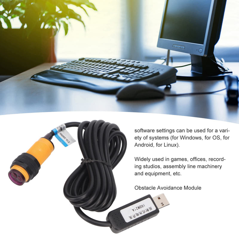 USB Infrared Reflective Photoelectric Switch Sensor for Games Office Mechanical Devices
