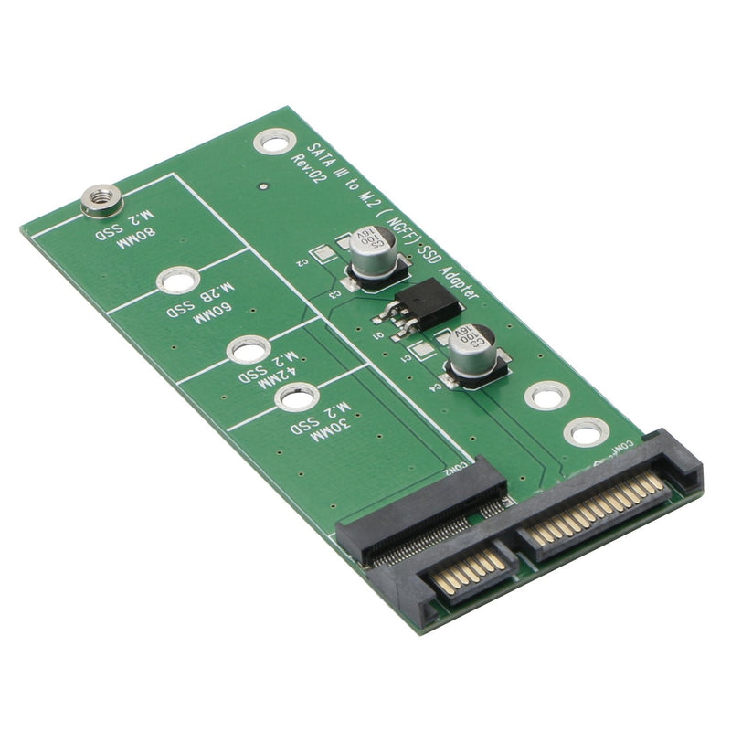 Jiuwu M.2 to Sata Adapter Ngff to Sata Adapter Card（Not for M.2 Nvme） Ngff M2 to 2.5 Inch Sata Iii Drivers B Key B & M Key Ssd Converter forDOS, Windows 95, 98, XP, 2000, Vista Green