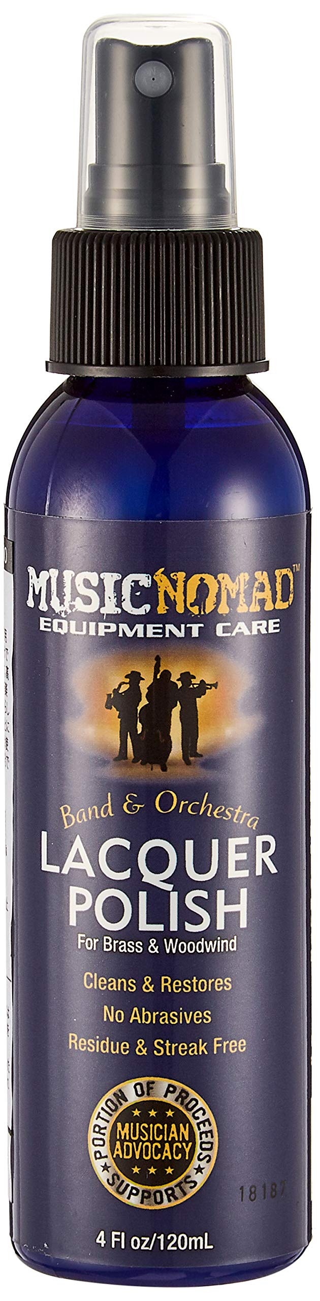 [AUSTRALIA] - MusicNomad Lacquer Polish for Brass & Woodwind Instruments, 4 oz. (MN700) & Brass & Woodwind Premium Microfiber Polishing Cloth (MN730) 
