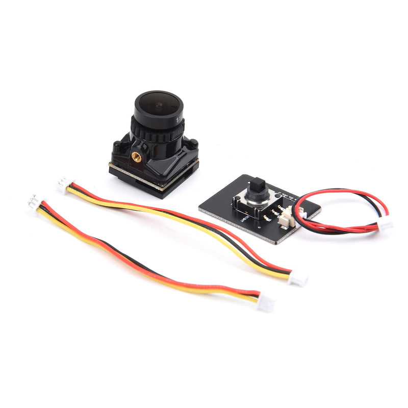 1800TVL FPV Camera Mini 2.1mm Lens 1/1.8 Camera 5V-40V PAL/NTSC with for OSD Internal Adjustable for RC FPV Racing Drone Black 1800TVL