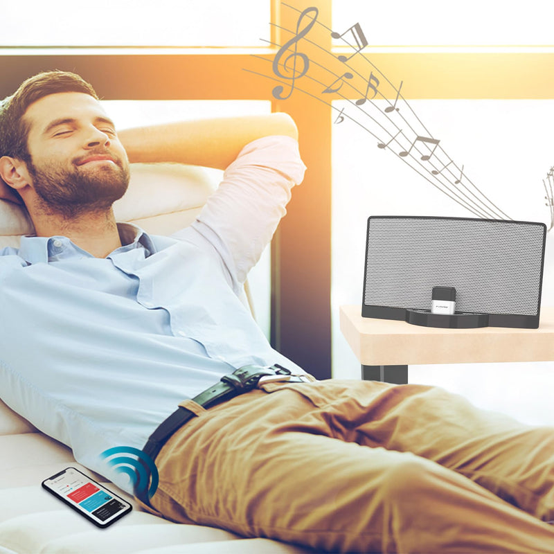 [AUSTRALIA] - Fanxoo DockPro Bluetooth Adapter for Bose Sounddock iPod Docking 30 pin Bluetooth 5.0 Adapter Compatible for iPhone iPod Docking Station (Silver Black) Silver Black 