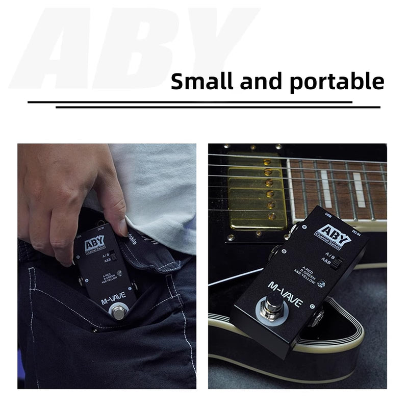 ABY Line Selector AB Switch Mini Guitar Effect Pedal True Bypass Guitar Bass Pedal AB Box - ABY Channel Switch