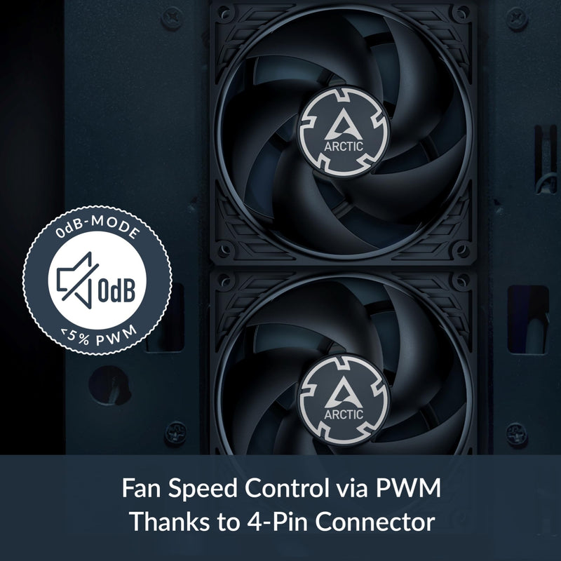 ARCTIC P9 PWM PST - PC Fan, 92 mm PWM case Fan with Cable Splitter, Optimized for Static Pressure, 200-3000 RPM, Quiet and efficient Motor, 0dB Mode - Black