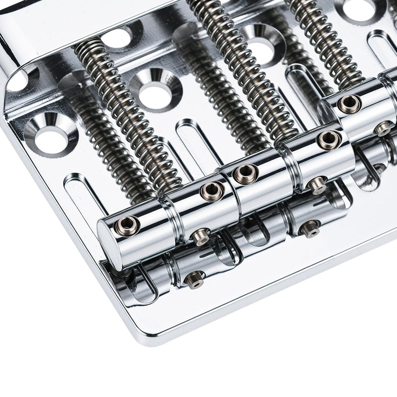 [AUSTRALIA] - QWORK Bass Bridge Guitar Bridge for 4-String Bass - Compatible with Fender Precision & Jazz Basses, 19mm String Spacing, Adjustable Height & Intonation 
