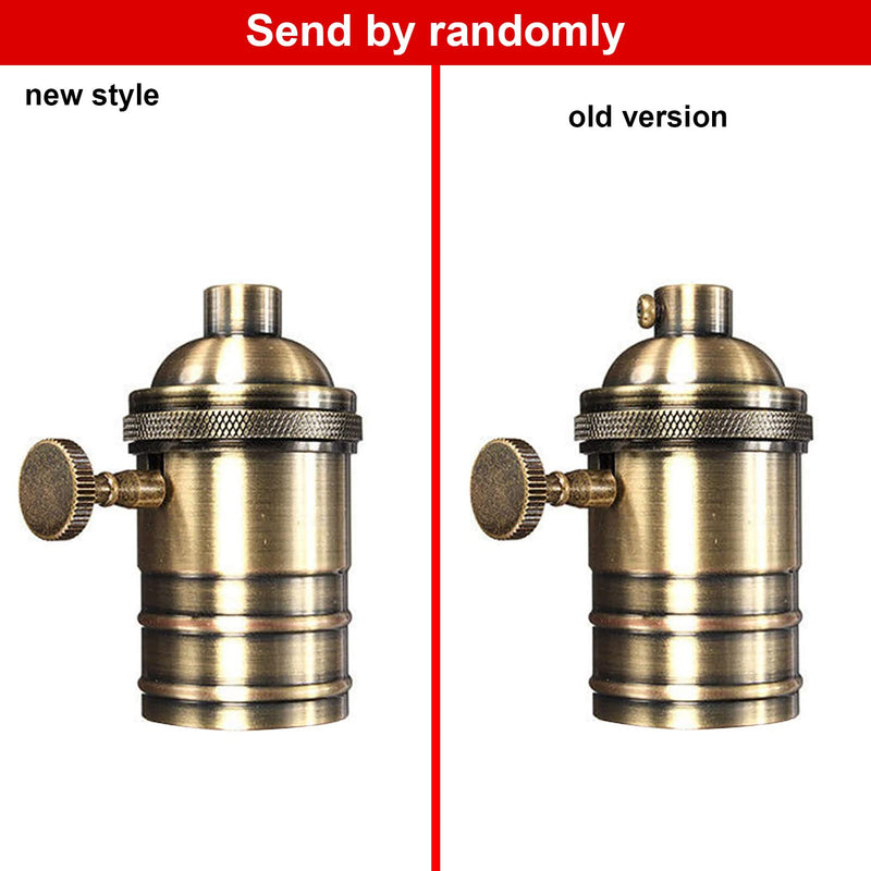[AUSTRALIA] - Telituny Vintage Solid Lamp Holder, Vintage Lamp Holder E26/E27 Antique Lamp Holder with On/Off Switch Pendant Light Socket for Edison Screw Bulb, DIY Wall Table Ceiling Lamp 