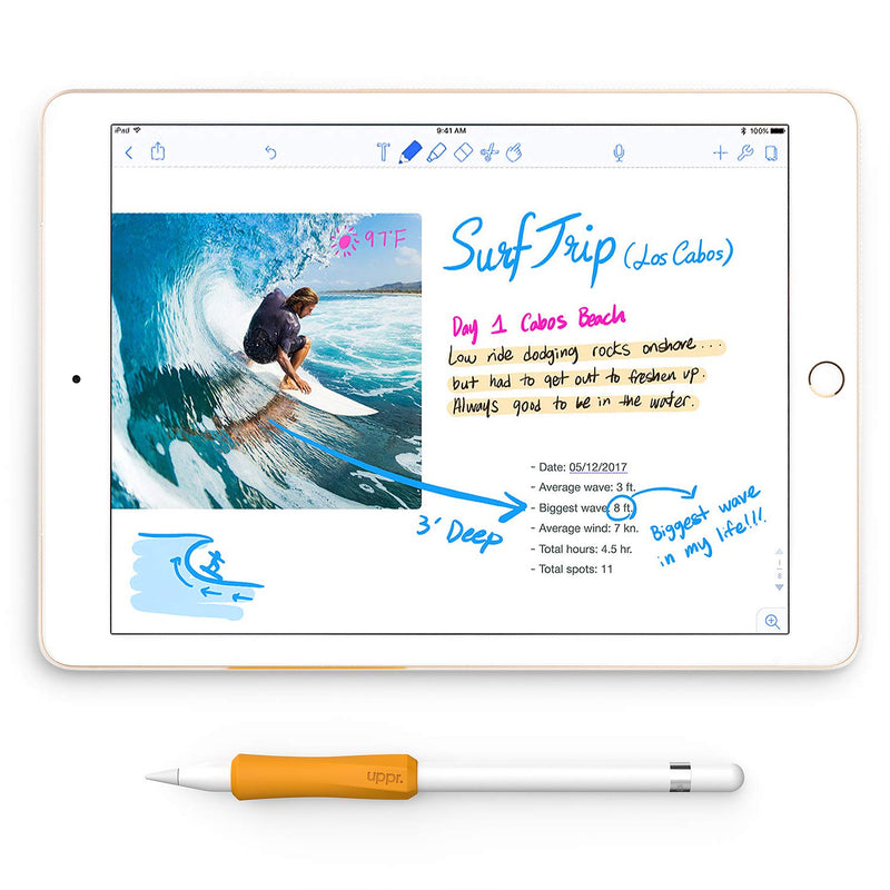 UPPERCASE NimbleGrip Premium Silicone Ergonomic Grip Holder, Compatible with Apple Pencil and Apple Pencil 2 (1 Pack, Beige) 1 Pack