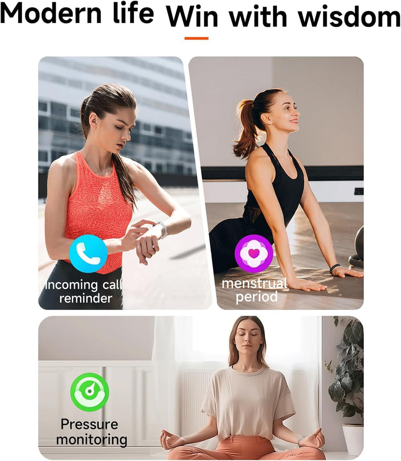 Health Smart Bracelet,Fitness Tracker with Heart Rate, Sleep Monitoring, Blood Oxygen, Step Counting for iOS and Android, No Subscription Fee, Waterproof(Gold)