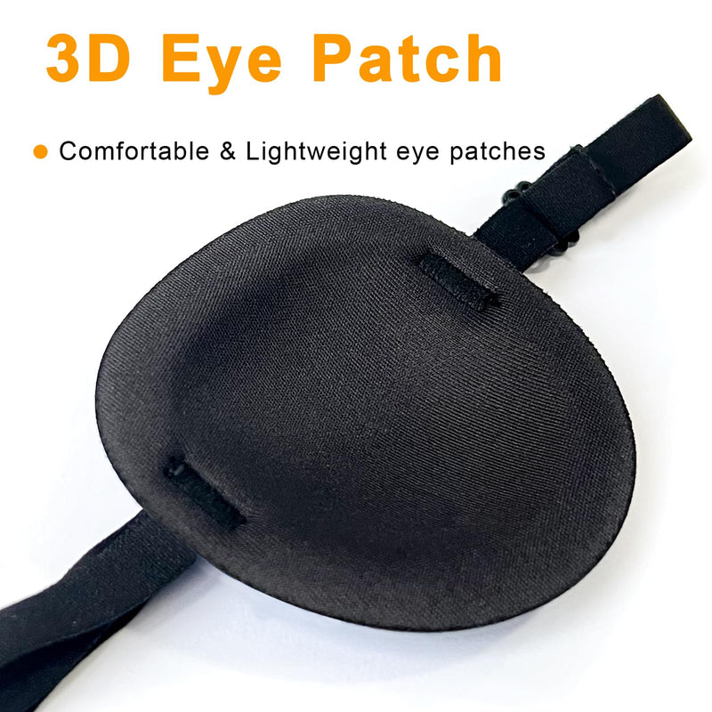 6PCS Eye Patch, Super Soft Eye Patches, Adjustable Medical Eye Patch for Adults and Kids, Amblyopia Lazy Eye Patches for Left or Right Eyes, 6 Colors 1 Count (Pack of 6)