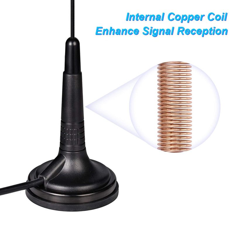 Bingfu CB Antenna 27MHz CB Radio Antenna Magnetic Base Handheld CB Antenna PL259 & BNC Male Compatible with Cobra Midland Uniden Maxon President Vehicle Car Truck Mobile CB Radio Handheld CB Radio