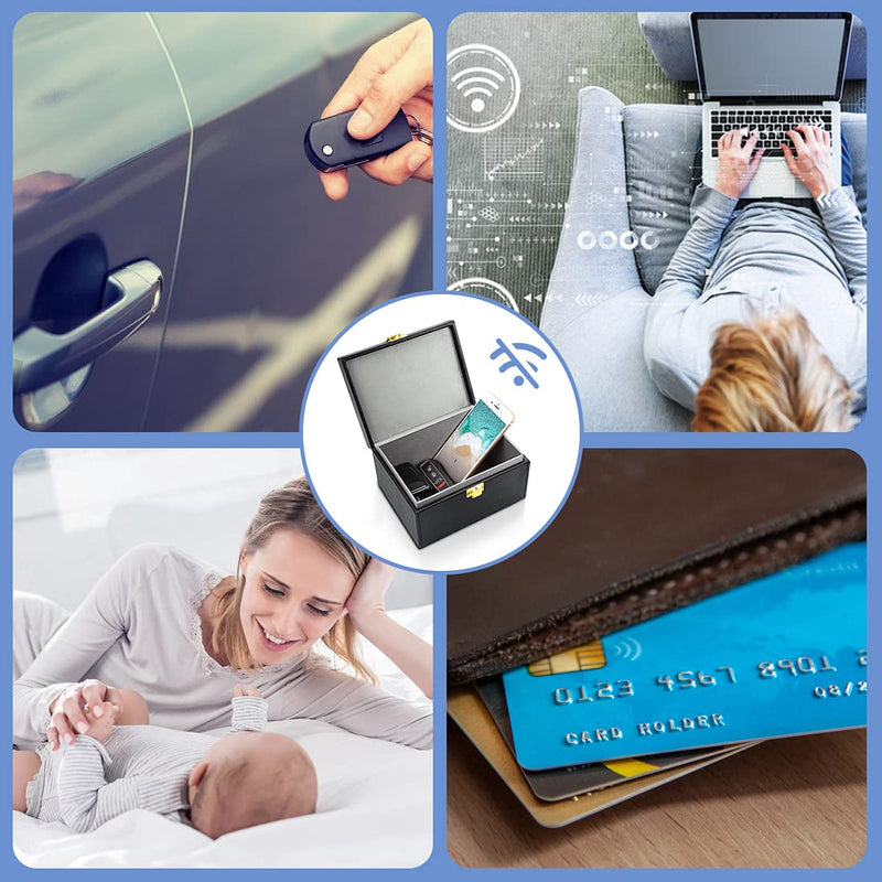 Samfolk Faraday Box for Car Keys, Car Key Signal Blocking Box, Keyless Entry Car Key Safe Protector RFID Key Box RFID Anti-Theft Signal Blocking Cages M