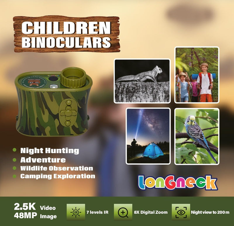 [AUSTRALIA] - Day and Night Vision Binoculars for Kids, Toddler IR Googles,Birthday Gifts for Toddler Boys 6-12 Years, Digital Night Vision Goggles for Kids, Binoculars 8-12 Years 