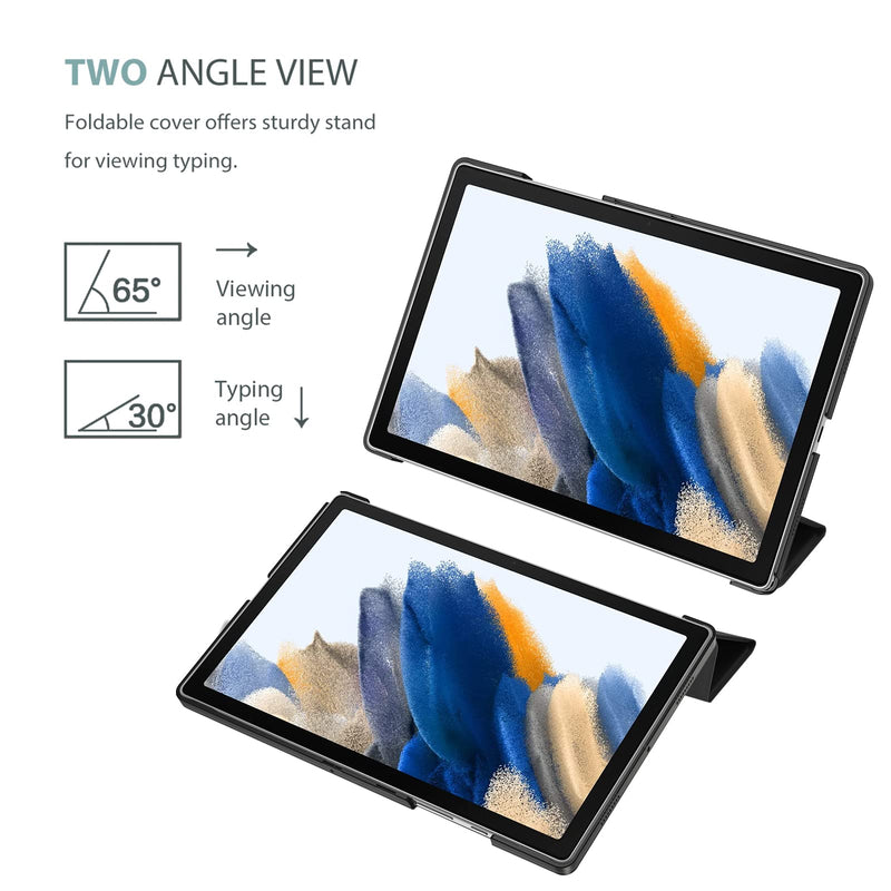 Smart Case for Galaxy Tab A8 10.5, Slim Stand Hard Back Shell Protective Smart Cover Case for Galaxy Tab A8 10.5 Inch 2022 SM-X200 X205 X207 -Black Black